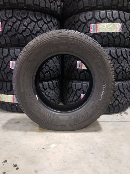 SET OF 4 255/65R17 Goodyear Wrangler Fortitude HT 110 T SL - Used Tires
