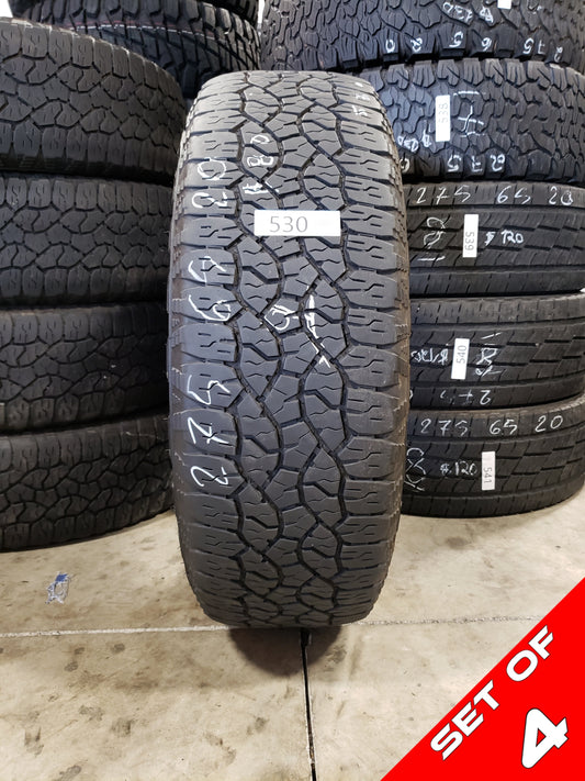 SET OF 4 275/65R20 Goodyear Wrangler Trail Runner AT 126/123 S E - Used Tires