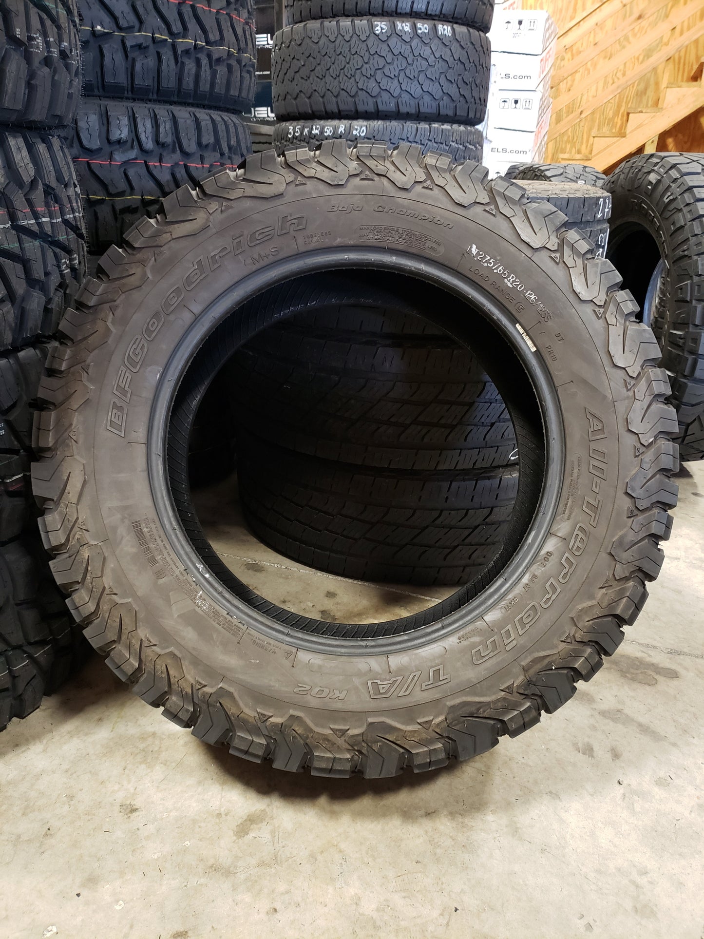 SET OF 2 275/65R20 BFGoodrich All-Terrain T/A K02 126/123 S E - Used Tires