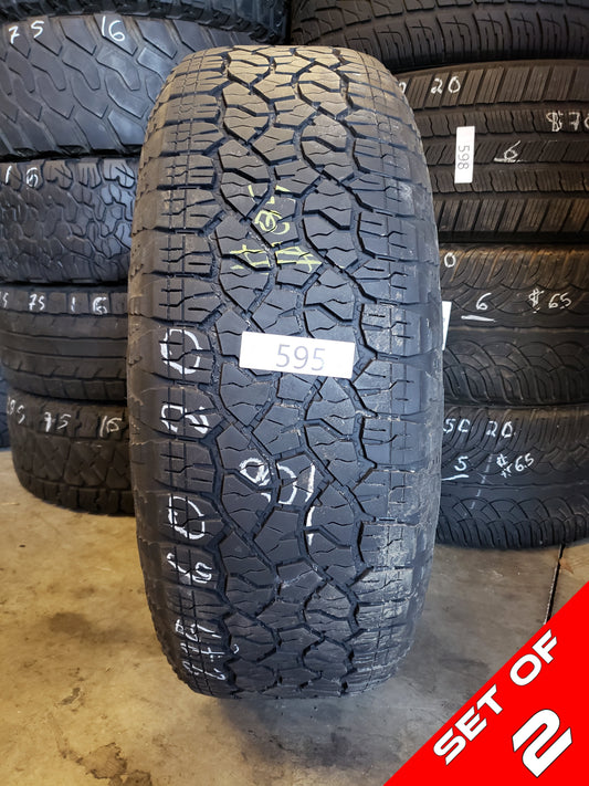 SET OF 2 275/60R20 Goodyear Wrangler Trail Runner AT 115 S SL - Used Tires