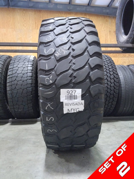 SET OF 2 35X12.50R20 Achilles Desert Hawk XMT 121 Q E - Used Tires