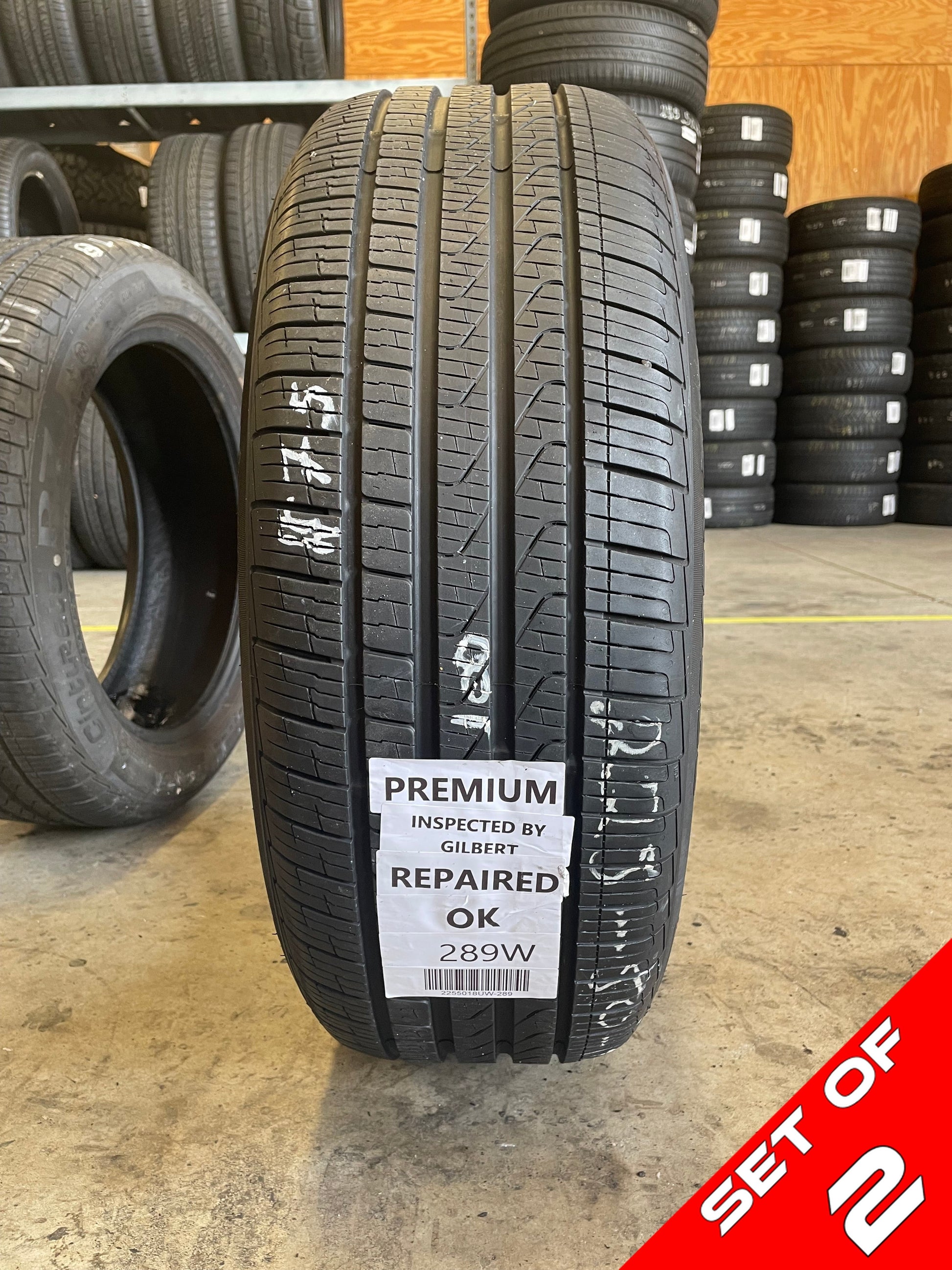 SET OF 2 Use – 95 High SL flat Run Tread Premium Cinturato 225/50R18 Tires - Used Pirelli P7 V