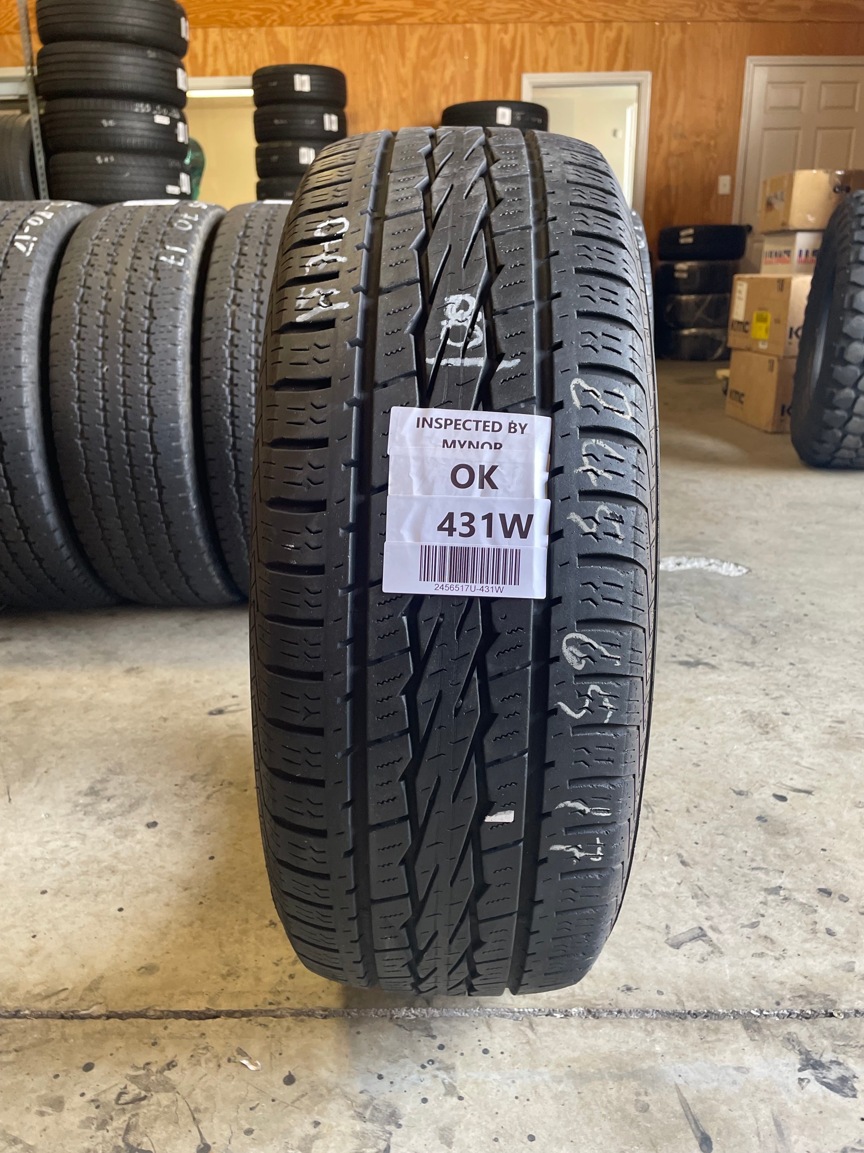 SINGLE 245/65R17 General Grabber STX 107 T SL - Used Tires – High Tread ...