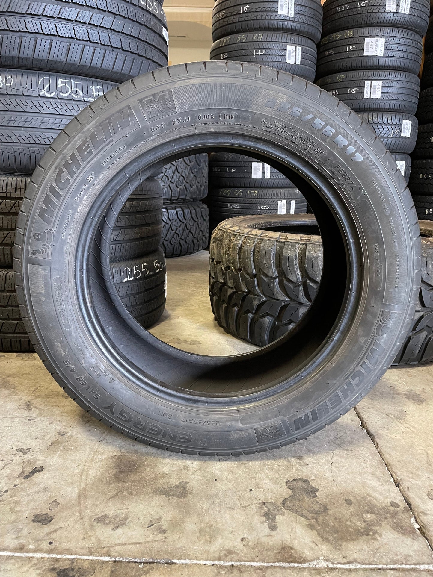 SINGLE 235/55R17 Michelin Energy Saver A/S 99 H SL - Used Tires