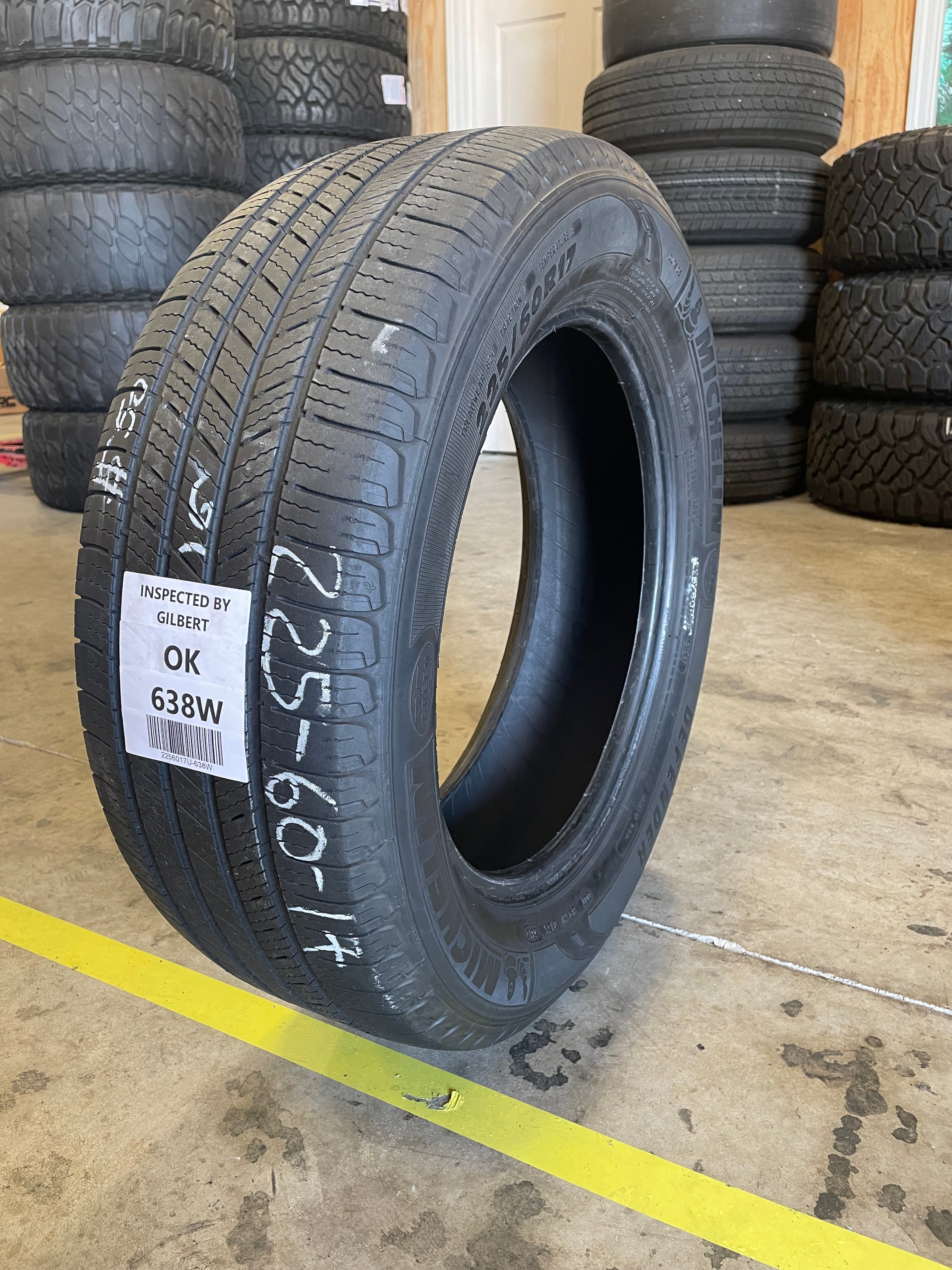 SET OF 2 225/60R17 Michelin Defender 99 T SL - Used Tires