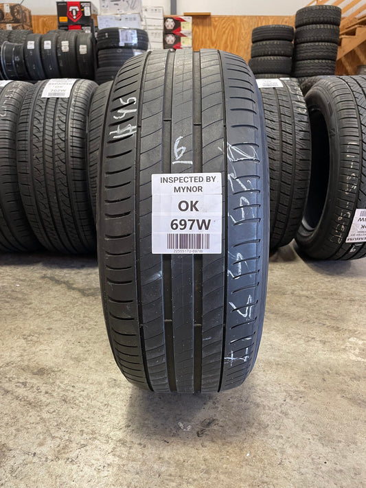 SINGLE 225/55R17 Michelin Primacy 3 97 Y SL - Used Tires