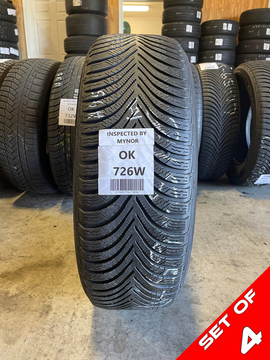 SET OF 4 215/65R17 Michelin Alpin 5 99 H SL - Used Tires